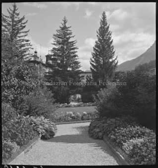 Blick auf Parkanlage Richtung Waldhaus