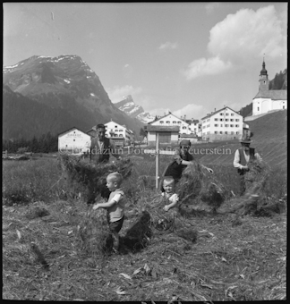 Heuernte in Avers