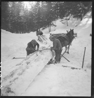 Holzer im Winter 1948