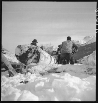 Holzer im Winter 1948