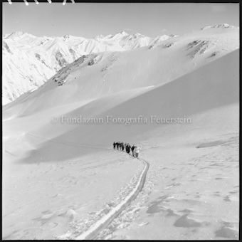 Winter Val Gravas, Aufstieg Piz Chamins
