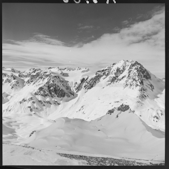 Winter Blick von Minschun auf Silvretta