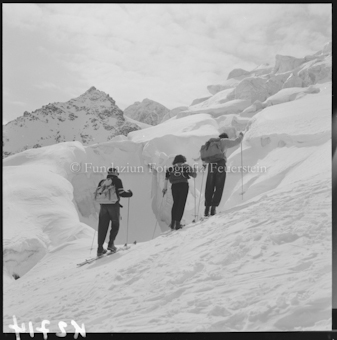 Silvrettatour 1956, Abbruch des Ochsentaler Ferner mit Buin