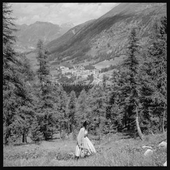 Muotta-Pontresina Blick auf Pontresina