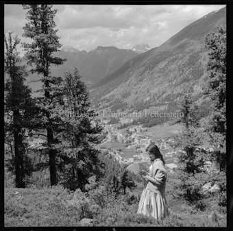 Muotta-Pontresina Blick auf Pontresina