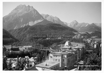 Luftbild Tarasp und Vulpera, Berge