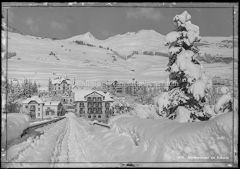 Dorfansicht im Winter von Weg aus