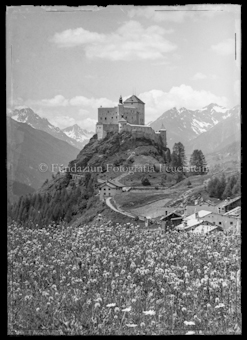 Blumenwiese vor Schloss Tarasp