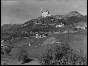 Schloss Tarasp Panorama, Sommer 1930, zwei Platten