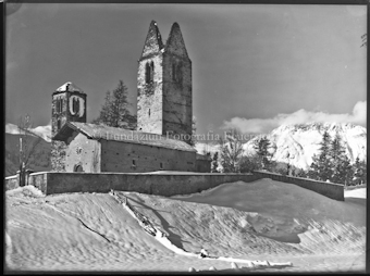 Kirche Sant Jan, Celerina, Winter