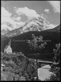 Scuol Kirche, Lischana alte Brücke