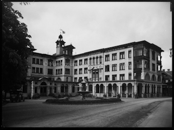 Waldhaus (Vulpera) mit Springbrunnen