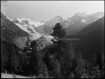 Morteratsch Gletscher mit Berninagruppe