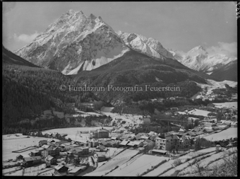 Scuol Winter mit Piz Pisoc