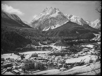 Scuol Winter mit Piz Pisoc