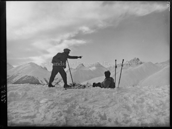Winter Zuoz Blick von Arpiglia auf Piz Kesch