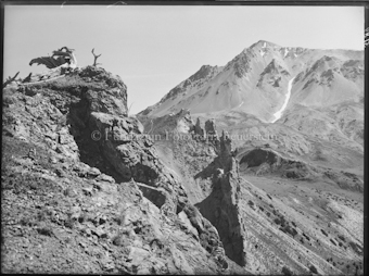 Oberpost, Blick von Vallet auf Piz d'Aint