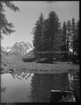 Ftan, Motiv mit Weiher und Lischana