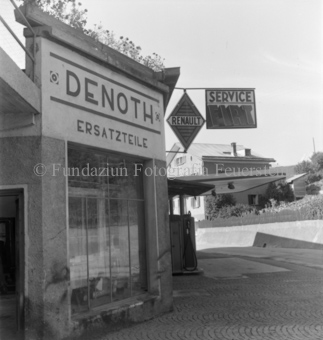 Schaufenster, Werbetafeln, Scuol, Bezeichnung Hülle: Aufnahmen für Denoth Garage