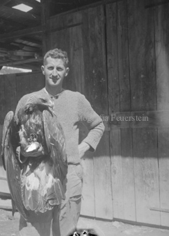 Bezeichnung Hülle: Adler, Auerhennen in Thusis 6 x 9 cm, 1945