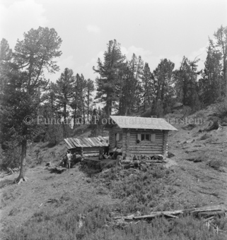 Serie: Nationalpark, Arvenwald, Bezeichnung Hülle: Nationalpark, Nationalpark Arvenwald mit Personen, Val Mingèr; Nationalpark Til Rieser