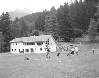 Personen beim Golfabschlag