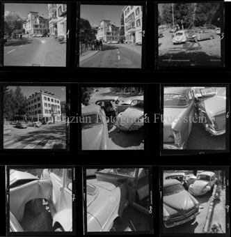 Polizei, Unfallaufnahme, Karambolage in Scuol