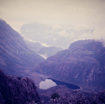 Landschaft mit See und Berge
