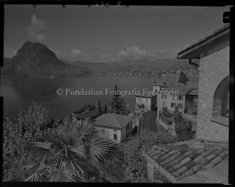 Sicht auf den San Salvatore, Lago di Lugano und Lugano