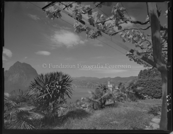 Lugano, Blick von Castagnola gegen San Salvatore