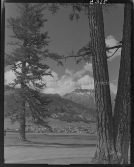 Sommer, Samedan vom Golfplatz aus