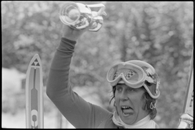 Roland Collombin, Sieger beim Abfahrtsrennen in Wengen 1974