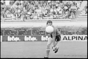 Fussballmatch-Szene mit Torhüter