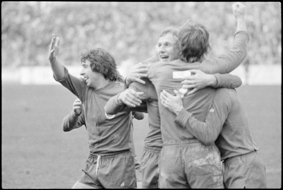 Szene an Fussball-Cupfinal: Torjubel beim FC Basel