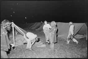 Demonstranten beim Zeltlager
