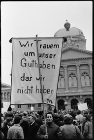 Gewerkschafts-Demonstration auf dem Bundesplatz