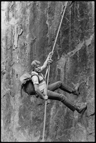 Markus Liechti an einer Kletterwand