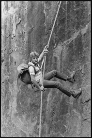 Markus Liechti an einer Kletterwand