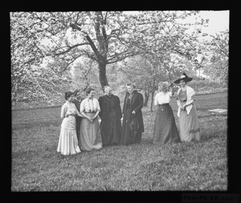 Gruppenfoto von Frauen unter einem blühendem Baum