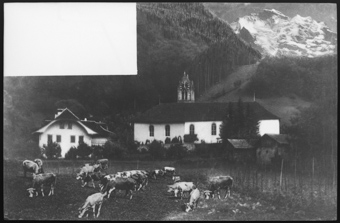 Gsteig bei Interlaken Pfarrhaus, Kirche und Jungfrau