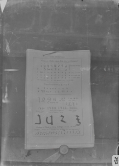 Detailaufnahme Papier mit Schriftzeichen