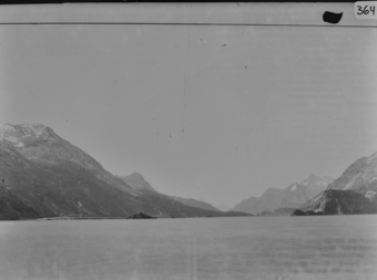 Ansicht Silsersee mit Bergen