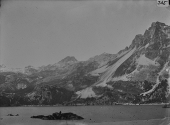 Ansicht Silsersee mit Bergen