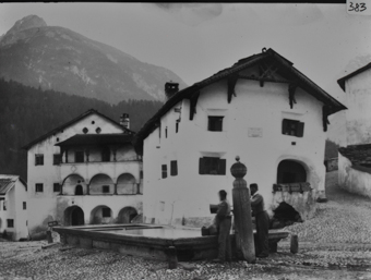 Ansicht Dorfplatz Schuls/Scuol