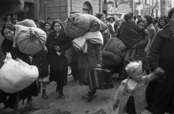 Spanische Flüchtlinge in Le Perthus