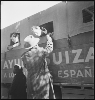 Garcia de Paredes, ein ehemaliges Kloster dient während dem Bürgerkrieg als Flüchtlingszentrum, Einsatzort der «Ayuda Suiza». Vor der Fahrt nach Valencia