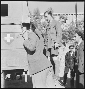 Garcia de Paredes, ein ehemaliges Kloster dient während dem Bürgerkrieg als Flüchtlingszentrum, Einsatzort der «Ayuda Suiza». Vor der Fahrt nach Valencia