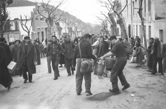 Spanische Flüchtlinge in Le Perthus