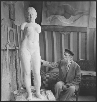 Aristide Maillol in seinem Atelier in Banyuls-sur-Mer, Südfrankreich [gehört zur Reportage «Aristide Maillol», in: Schweizer Illustrierte Zeitung, 1. April 1942]