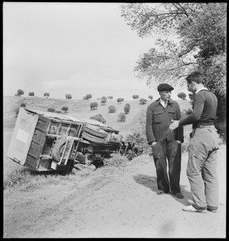Lastwagen der «Ayuda Suiza» auf der Fahrt zwischen Madrid und Valencia